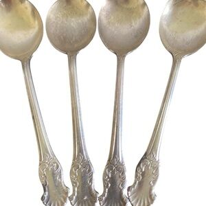 Vintage 4 National Silver Guildcraft Concerto 1944 MCM Regency Soup Spoon Set
